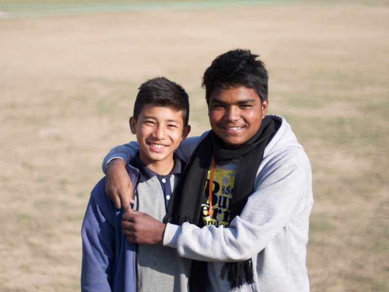 Two Boy Students Standing